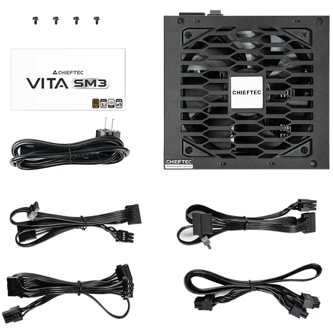 Блок питания Chieftec 750 Вт VITA SM3 BPX-750-C ATX 3.1 120 мм, 80+ Bronze, Semi modular, Retail - фото 7