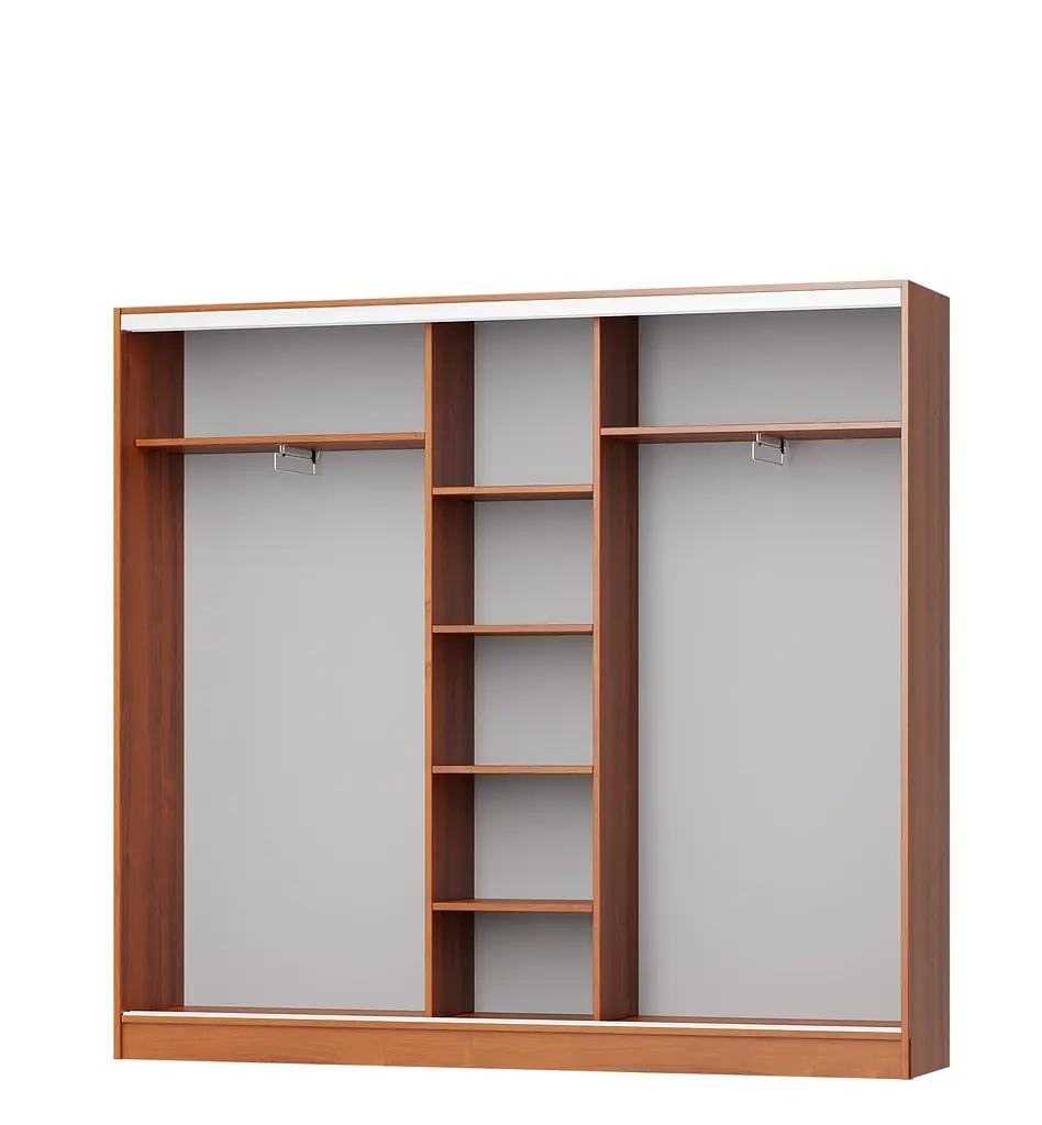Шкаф-купе трехдверный MebelStar Стандарт AL 2ДСП/Зеркало 190x45x210 см Дуб сонома (MBS-2915) - фото 2