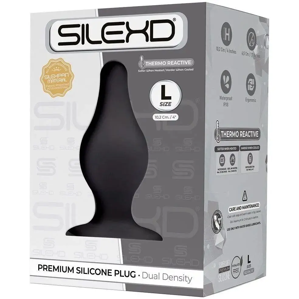 Анальная пробка SilexD (Model 2 size L) двухслойная силикон + Silexpan диаметр 4.5 см - фото 2
