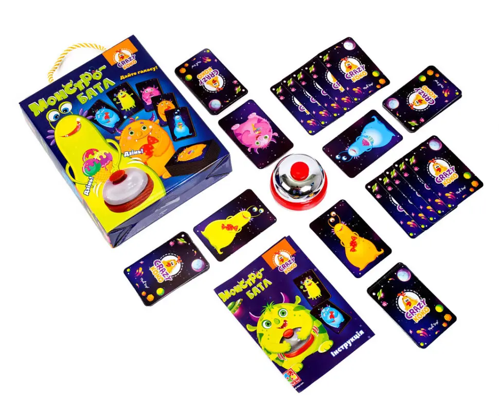 Настільна гра "Монстро-Батл" Vladi Toys VT8010-04 з дзвіночком - фото 2