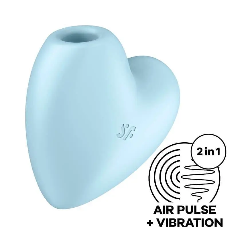Вакуумний стимулятор - Satisfyer Cutie Heart Blue - фото 3