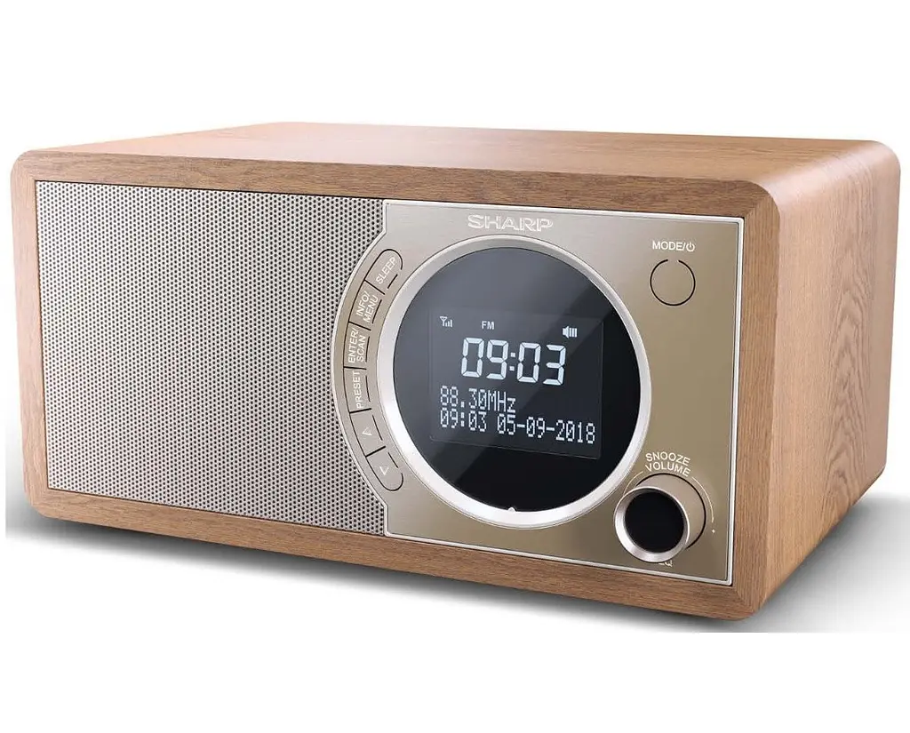 Радіоприймач колонка Sharp DR450BR Brown DAB+, FM RDS, Bluetooth, мережа - фото 2
