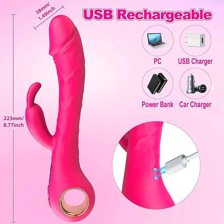 Вібратор Кролик вагінальний силіконовий Satisfyer 22.3 см з 9 режимами Рожевий - фото 3