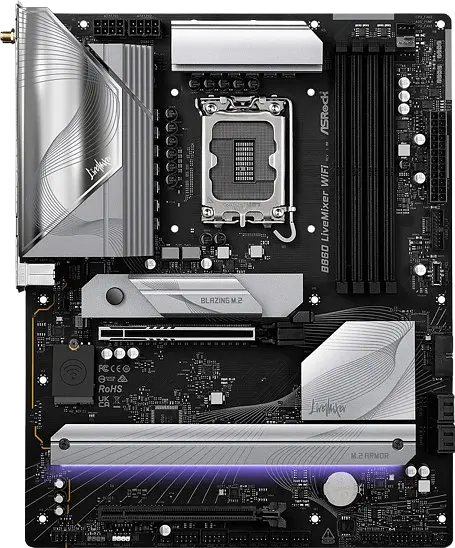 Материнська плата ASRock B860 LiveMixer Wi-Fi LGA 1851 (B860 LiveMixer WiFi) - фото 2