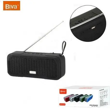 Беспроводная акустическая система Biva SP-03 Bluetooth+FM Radio Speaker Black - фото 3