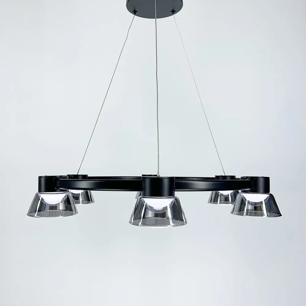 Подвесная люстра в форме кольца из серии Hildfrid Line.F Диаметр 80см - фото 7