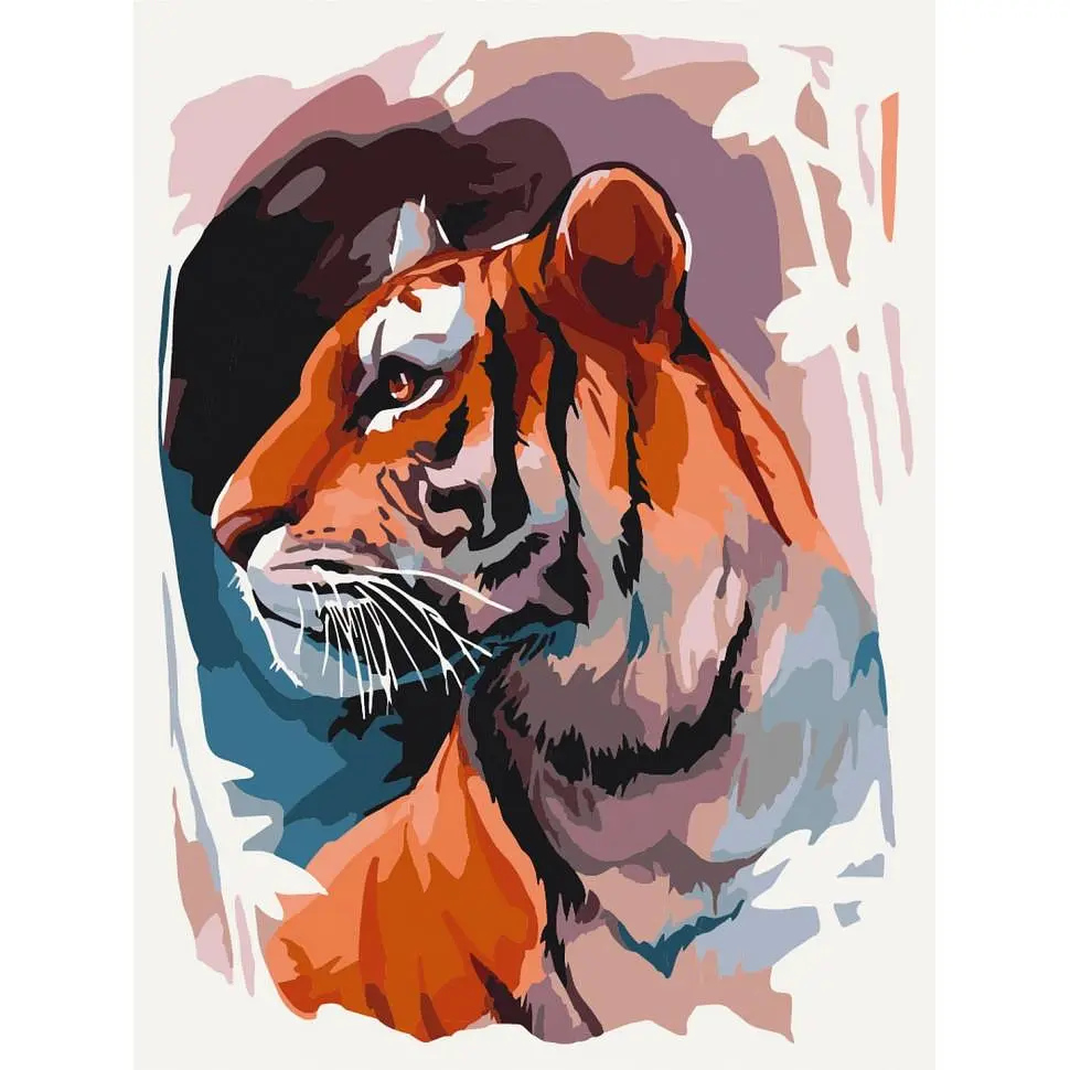 Картина за номерами Bambi Тигр 30x40 см Різнокольоровий (PM-194-K-496)