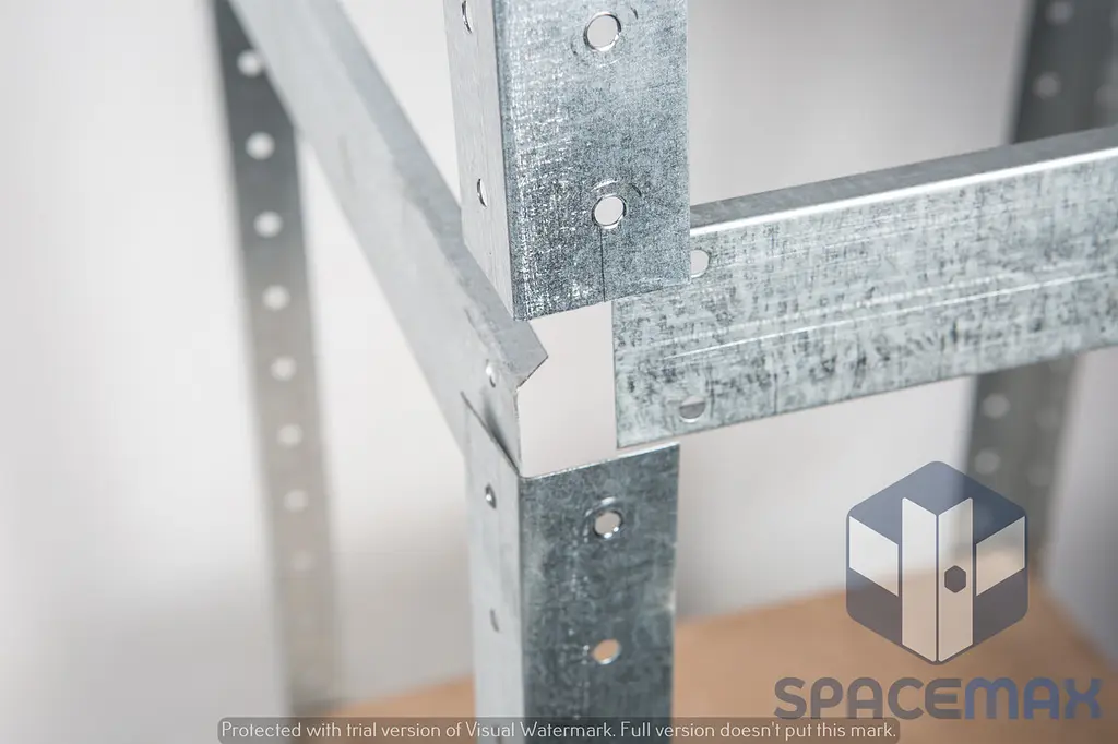 Стелаж металевий 80×40×30 оцинкований самозбірний SPACEMAX - фото 5