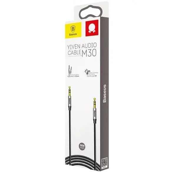 Кабель Baseus Yiven M30 AUX CAM30-BS1 1m (Black) [68695] - фото 6