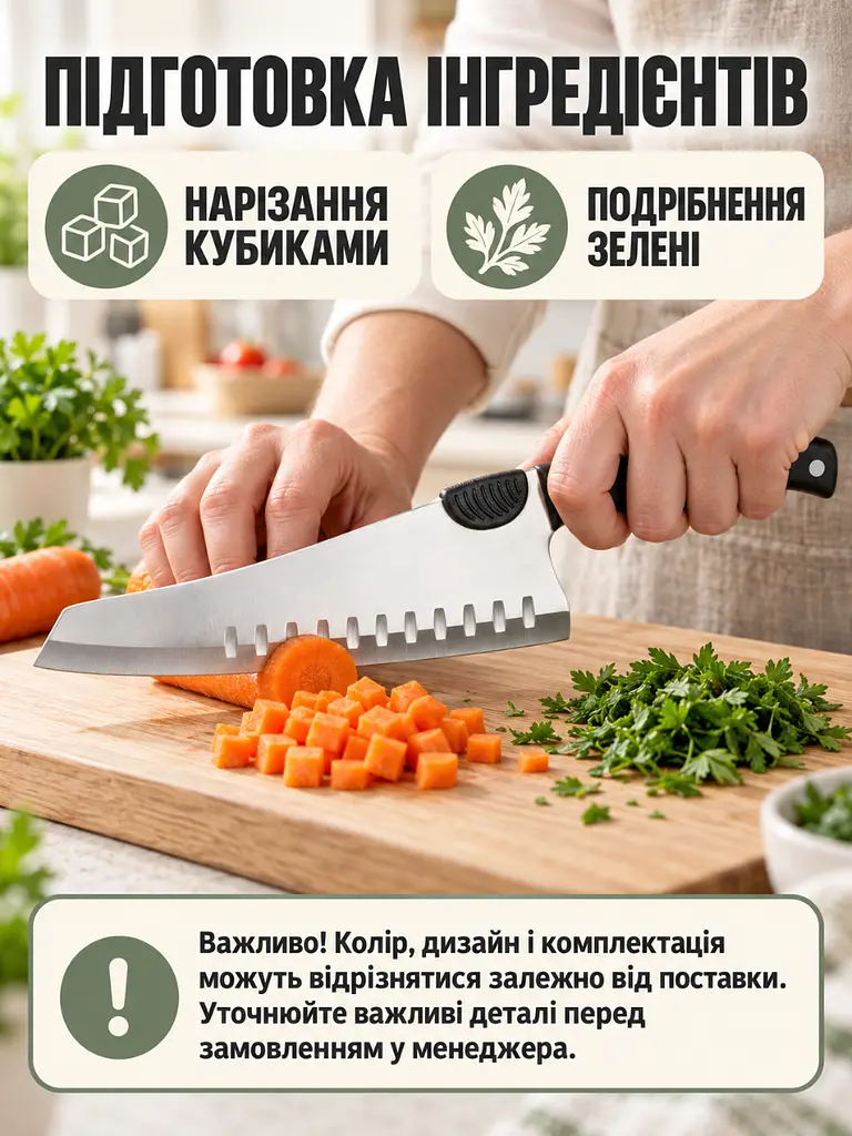 Набір кухонних ножів 13 предметів з нержавіючої сталі Чорний (37261529) - фото 3