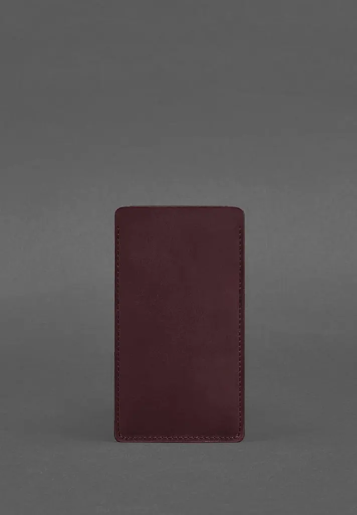 Кожаный чехол для iPhone 11 Бордовый Crazy Horse - фото 3