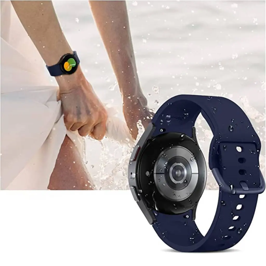 Ремінець силіконовий BeWatch Samsung Galaxy Watch 4/5/Pro SoftTouch Темно-синій (0139309) - фото 5