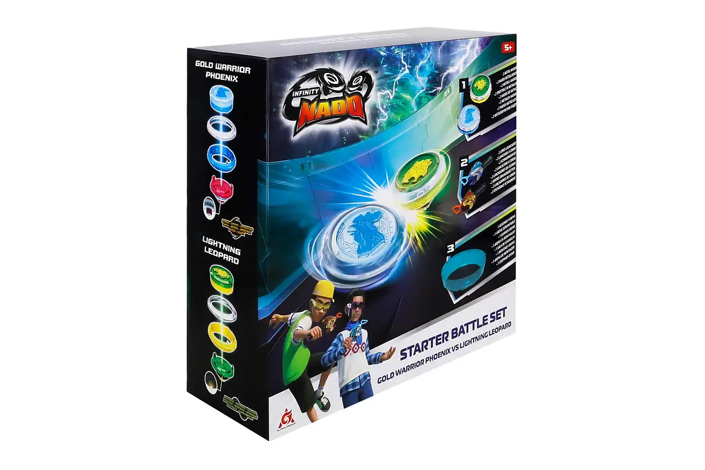 Набір Auldey VI Starter Battle Set Золотий Воїн Фенікс проти Сліпучий Леопард Gold Warrior P Infinity Nado det0018408 - фото 3