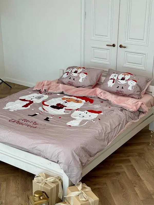 Постільна білизна євро Dushka Home Сатин Плюш 21357 200х220 см
