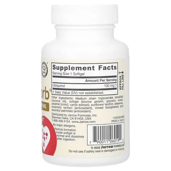 Убіхінол Ubiquinol QH-Absorb100 mg 60 Softgels Jarrow Formulas vit0004829 - фото 2