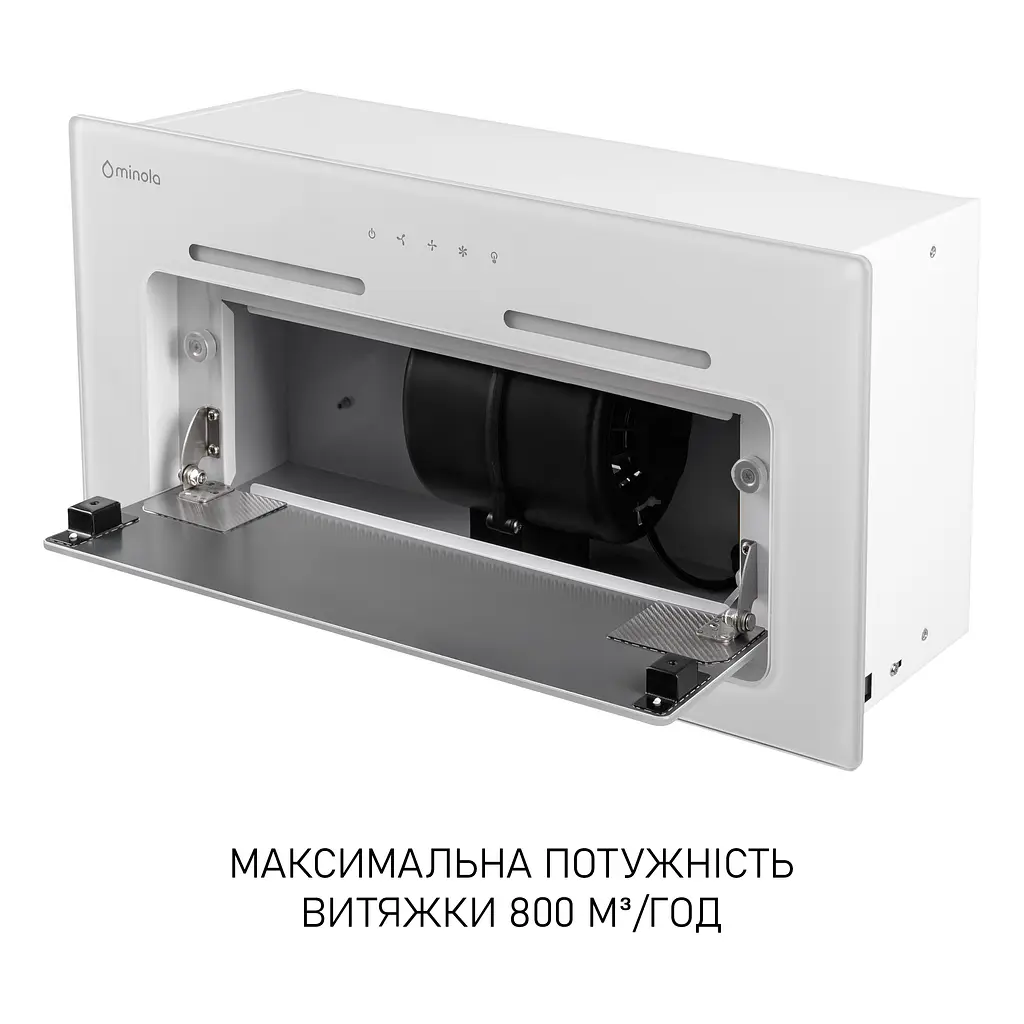 Витяжка повновбудована MINOLA HBI 6473 WH GLASS 800 LED Line - фото 12