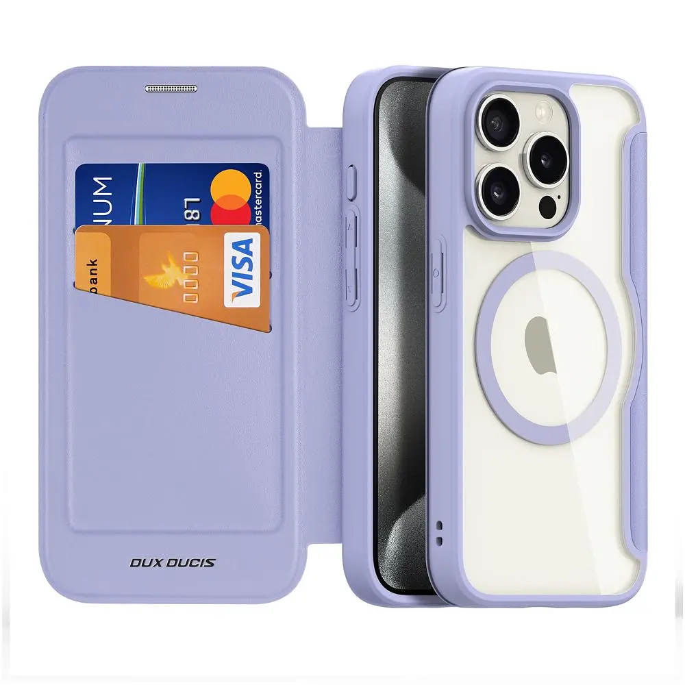 Чохол-книжка Dux Ducis Skin X Pro MagSafe Apple Phone 15 Pro Purple (35096_3344942) - фото 3
