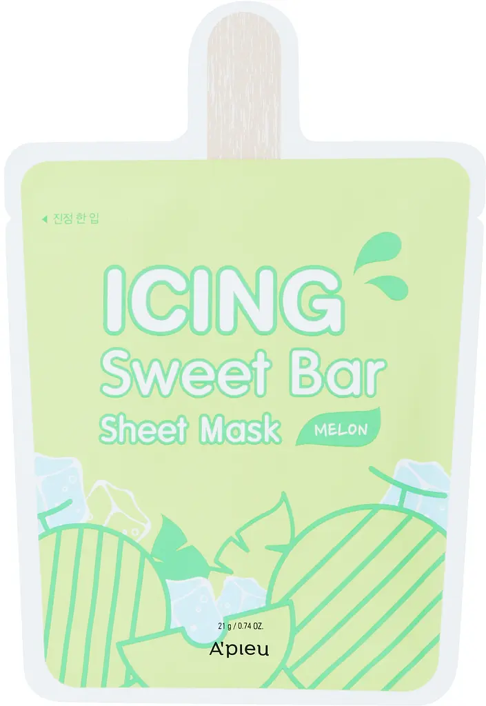Тканинна маска для обличчя A'pieu Icing Sweet Bar Sheet Mask Melon з екстрактом дині, 21 г - фото 4