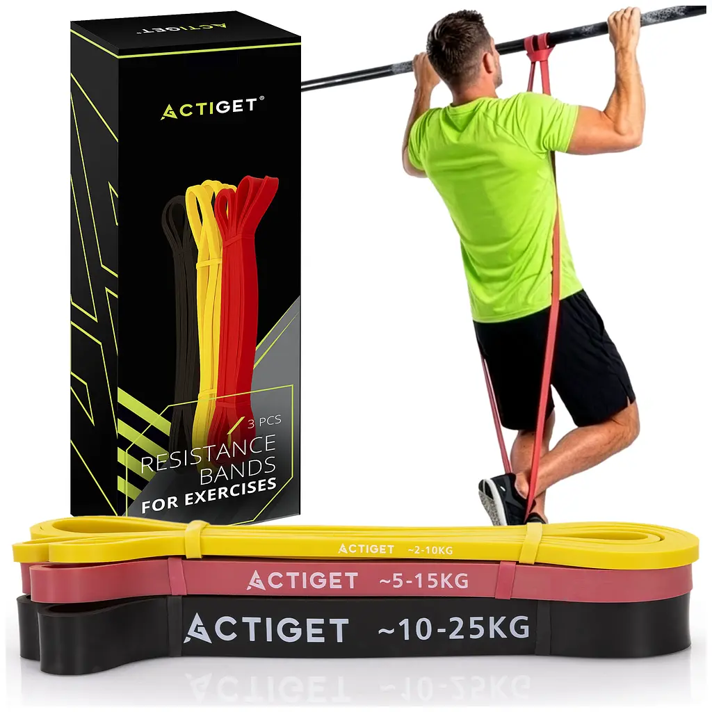 Еспандер-петля Actiget Power Band 2-25 кг (резина для фітнесу та спорту) набір 3 шт ACT0047 - фото 2