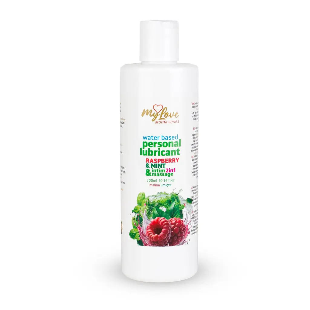 Лубрикант Boys Of Toys MyLove Aroma Series IntimMassage Raspberry Mint 2в1 та масажний гель, 300 мл