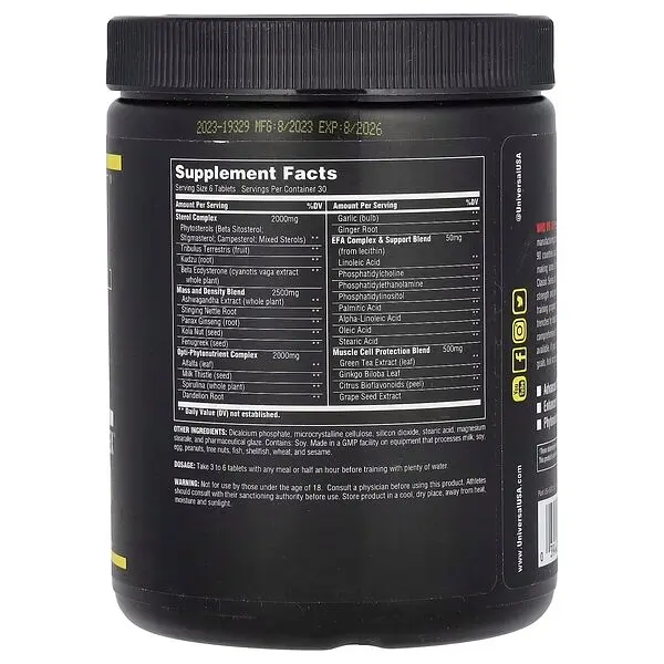 Стимулятор тестостерону Natural Sterol Complex, 180 таблеток Universal Nutrition vit0004093 - фото 2