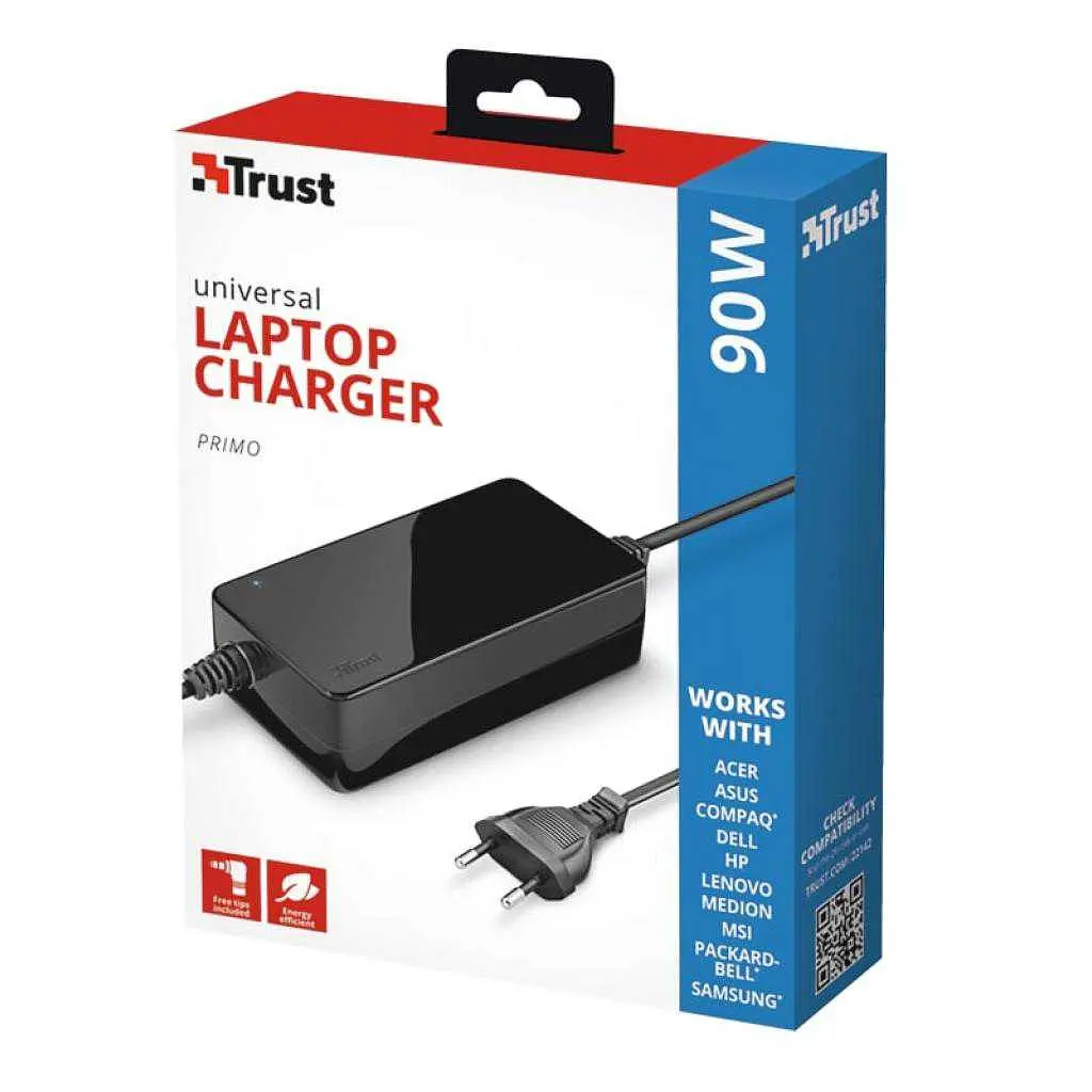 Блок живлення для ноутбука Trust Primo 90W-19V Universal Laptop BLACK (22142_TRUST) - фото 4