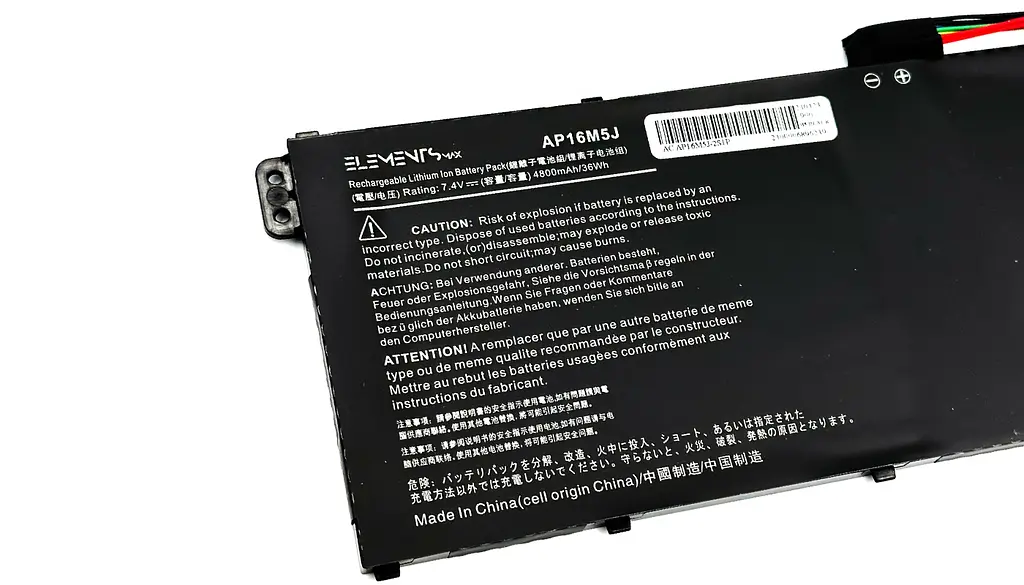 Акумулятор для Acer Aspire ES1-523 Aspire 1 A114-31 Aspire 3 A314-31 A315-51 Aspire 5 A515-51 7.4V 4800 mAh (AP16M5J-2S1P-4800) - фото 2