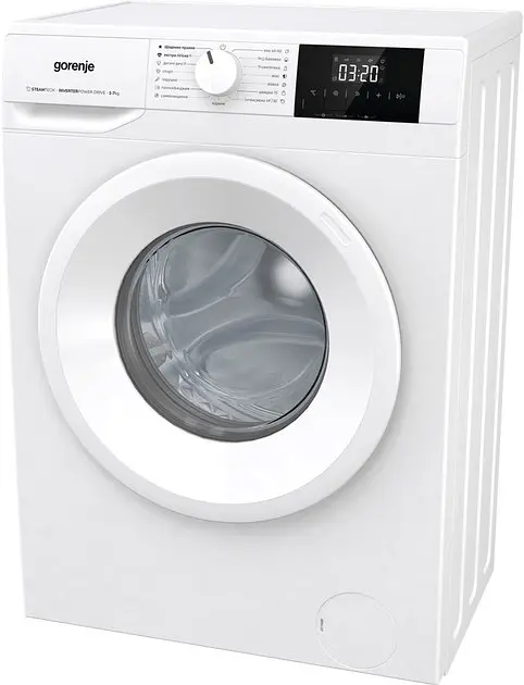 Пральна машина Gorenje фронтальна 7 кг 1200 A+ 43.5 см дисплей пар інвертор білий - фото 4