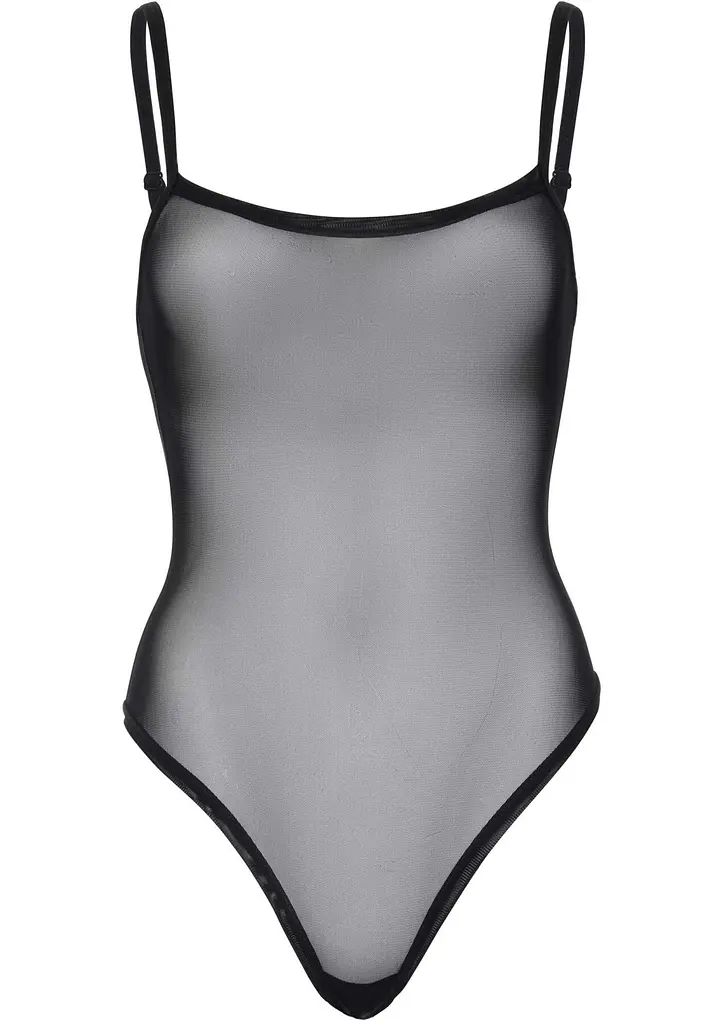 Еротичне боді Leg Avenue Cami bodysuit with thong Black M/L, на бретелях - фото 3
