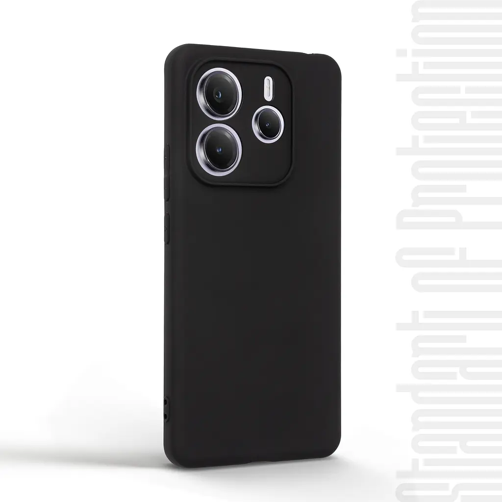 Чехол-накладка для смартфона Xiaomi Redmi Note 14 5G, противоударный, силиконовый, термополиуретановый (ТПУ), с защитой камеры и корпуса, черный, защита всего корпуса, ArmorStandart (ARM79725) - фото 2