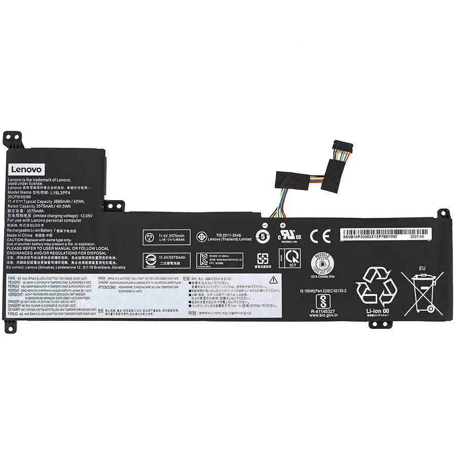 Батарея для ноутбука Lenovo L19C3PF6 (V17-IIL IdeaPad 3 17IML05) 11.4V 3685mAh 42Wh Чорний - фото 2