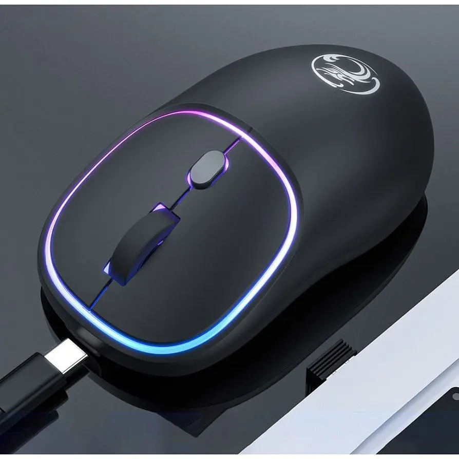 Ігрова миша бездротова iMICE W618, 4 кнопок, акумулятор, 1600dpi, 2.4Ghz, Black - фото 6