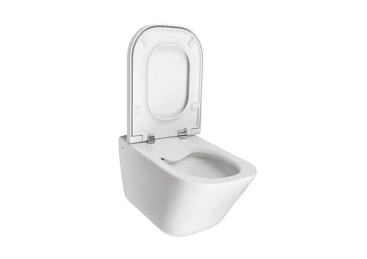 Унитаз подвесной Roca Gap Clean Rim A34H47C000 с сидением Soft Close, Белый - фото 2