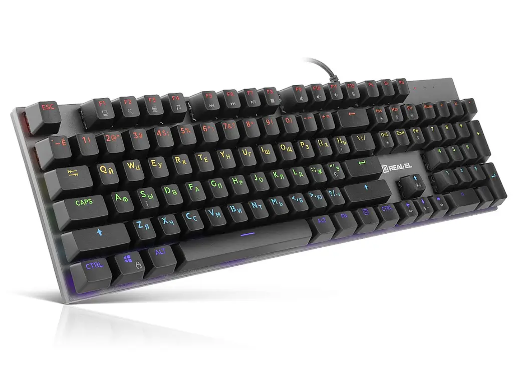 Клавіатура ігрова механічна REAL-EL M13 USB RGB Black - фото 2