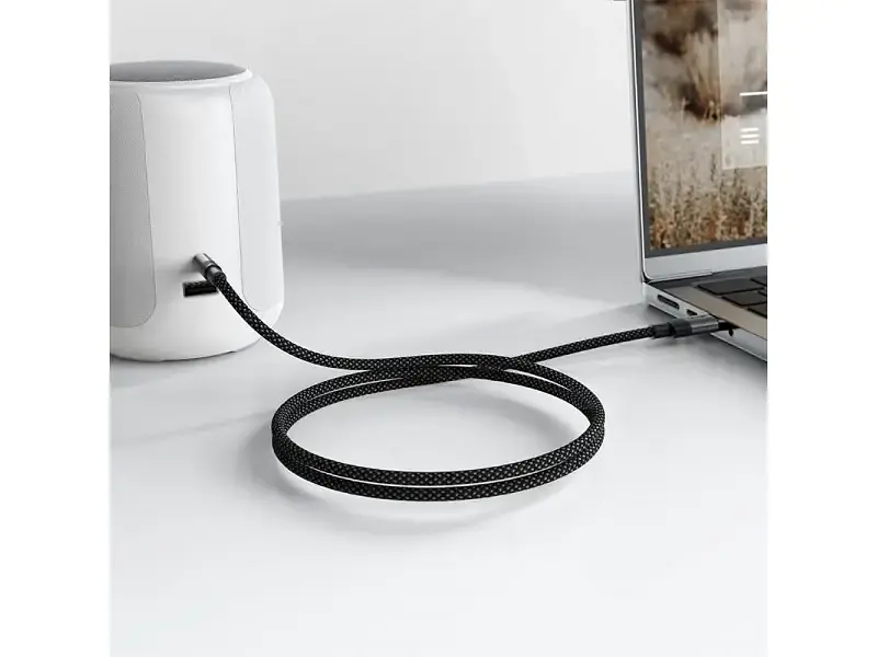 Адаптер Acefast J11 USB Type-C - аудио 3.5 мм 1 м Black (6974316285274) - фото 6