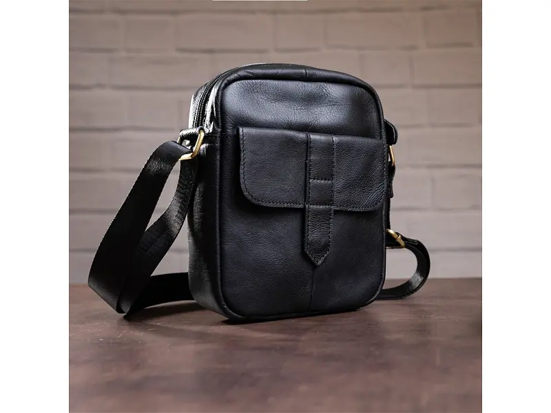 Чоловіча шкіряна сумка Vintage 18х21х5,5 см sum0012307 - фото 3