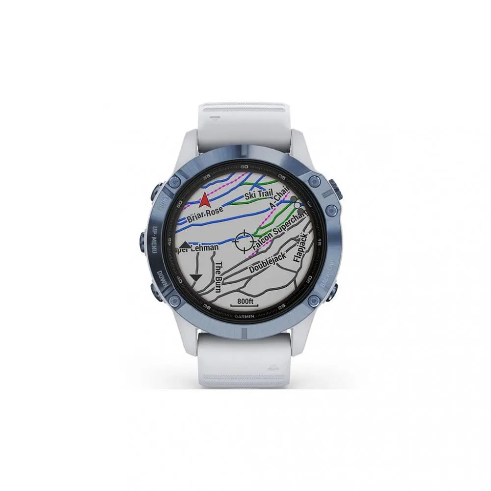 Garmin Fenix ​​6 Pro Solar Edition Mineral Blue with Whitestone Band (010-02410-19/18) - фото 2