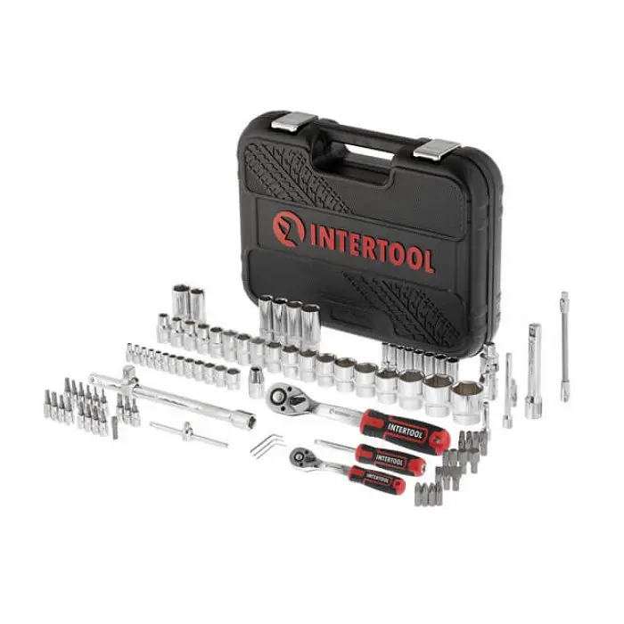 Набор инструментов, 1/2" + 1/4", Cr-V, 94 ед., головки: 4-32 мм, кейс Storm Intertool ET-8094 - фото 3