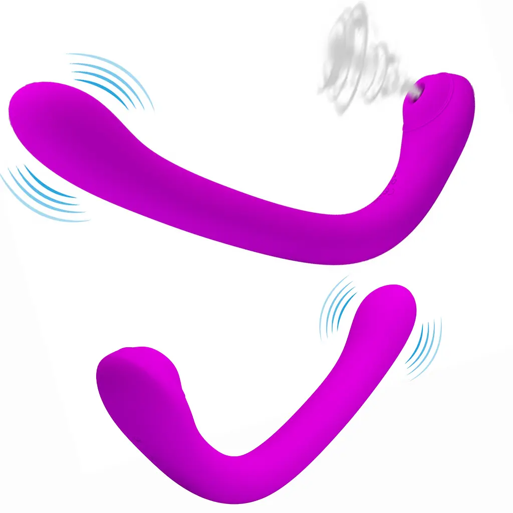 Вібратор з вакуумним стимулятором клітора Pretty Love Alex фіолетовий - фото 2