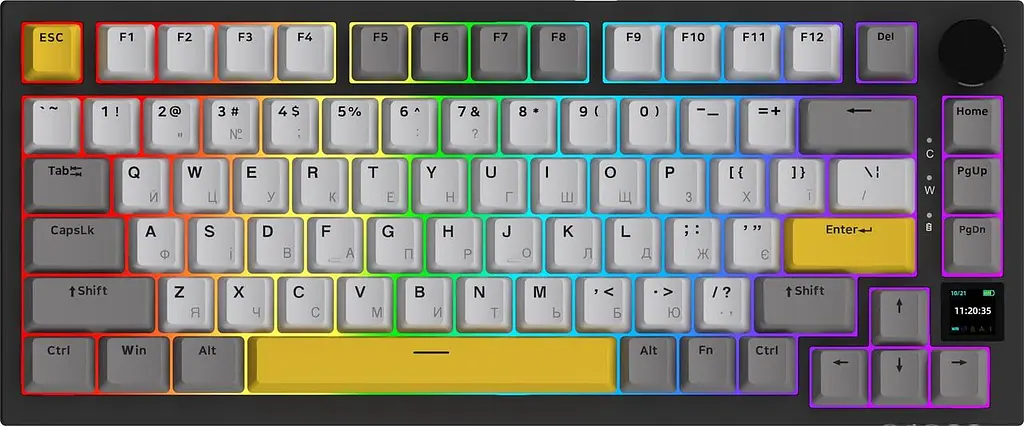 Клавіатура бездротова Ajazz AK820 Pro Gift Switch Чорний (AK820PRO-G-BGY) - фото 2