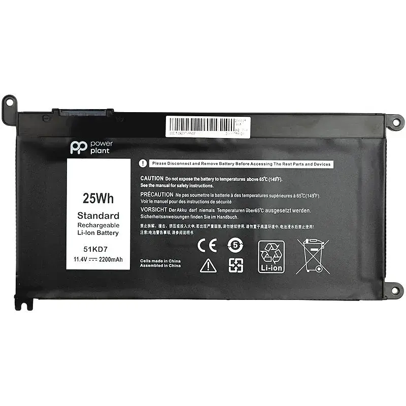 Акумулятор PowerPlant для ноутбуків DELL Chromebook 3180 (51KD7) 11.4V 2200mAh (NB441266) - фото 2
