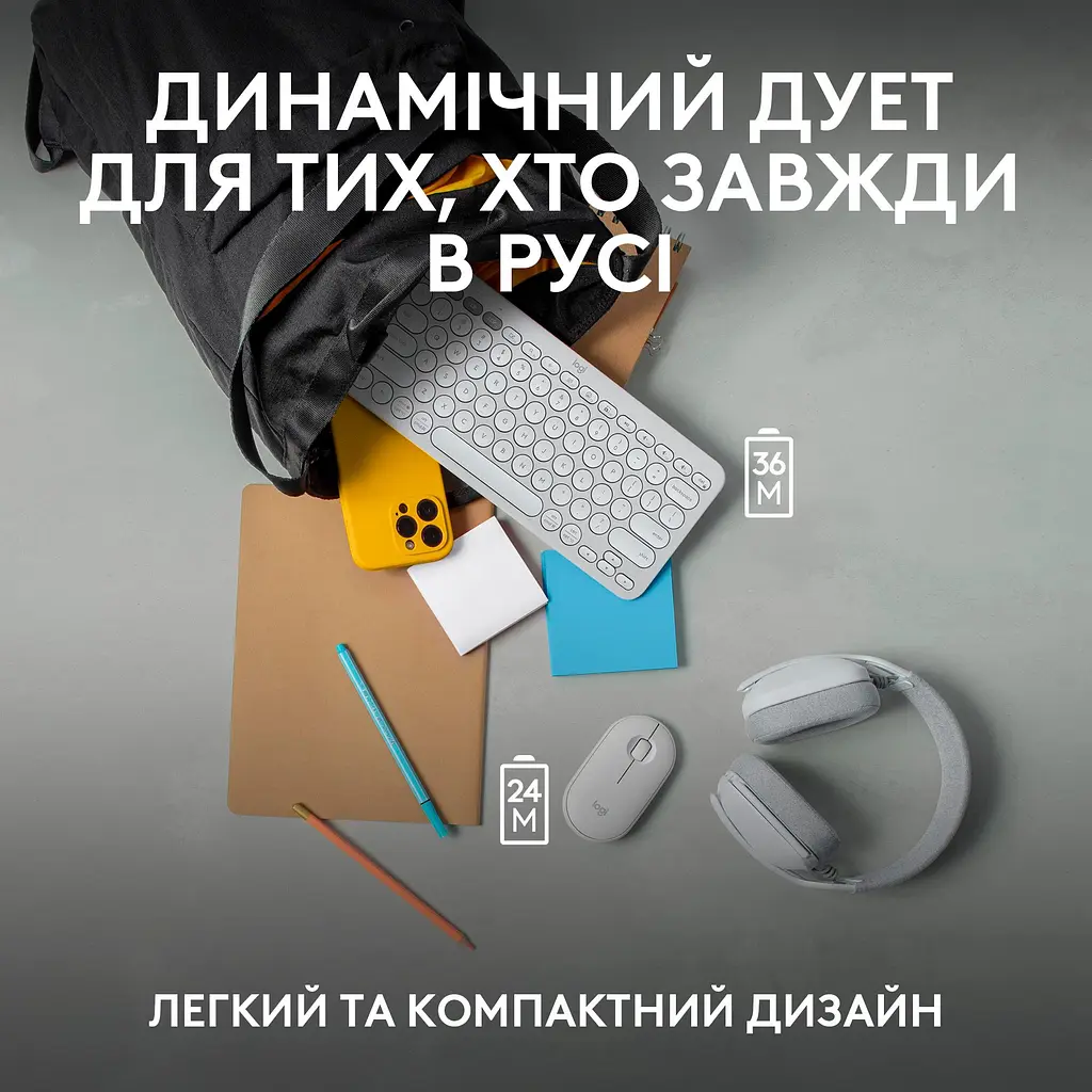 Комплект (клавіатура + миша) Logitech Pebble 2 Combo White (920-012240) UA [141509] - фото 14