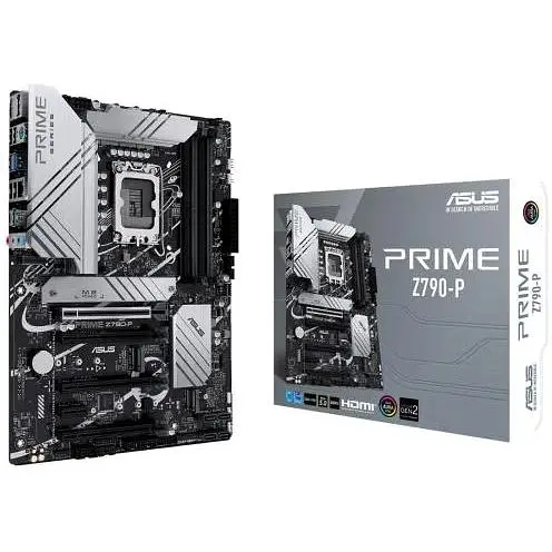 Материнська плата Asus Prime LGA1700, Z790-P, Z790, 4xDDR5, Int.Video(CPU), 4xSATA3, 3xM.2, 1xPCI-E 16x 5.0, 3xPCI-E 16x 4.0, 1xPCI-E 1x 3.0, 1xM.2 (Key E), Realtek 7.1, Realtek 2.5Gb, 7xUSB3.2/6xUSB2.0, HDMI/DP, ATX - фото 2