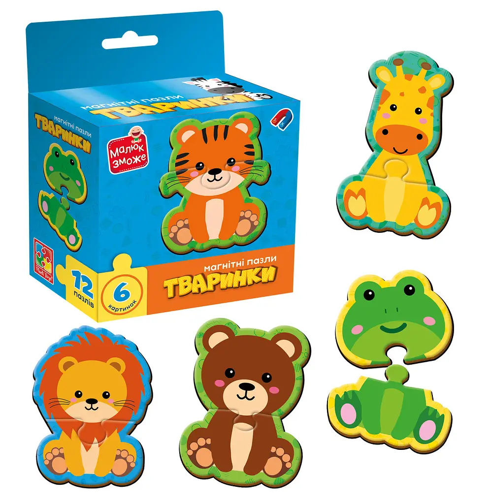 Розвивальна гра Vladi Toys пазли магнітні "Тварини" (VT1733-04)