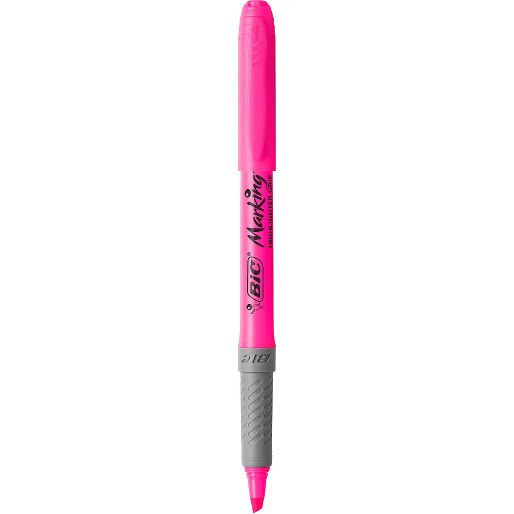 Маркер текстовий BIC Highlighter Grip 1 шт. рожевий (811934) - фото 2