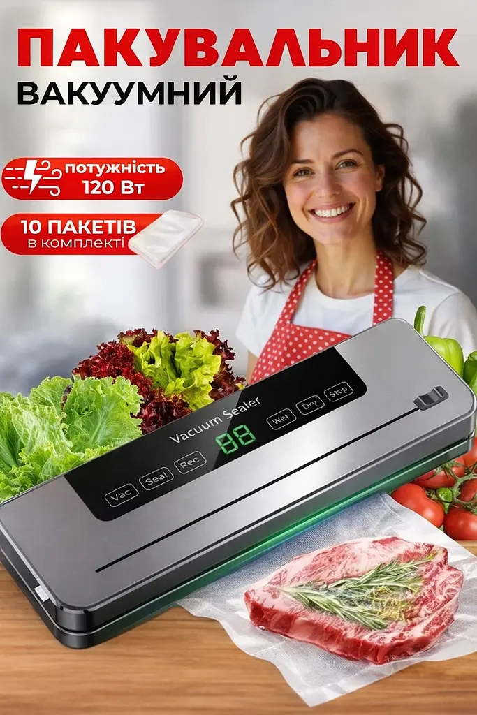 Вакууматор для сухих і вологих продуктів з УФ-стерилізацією - фото 8