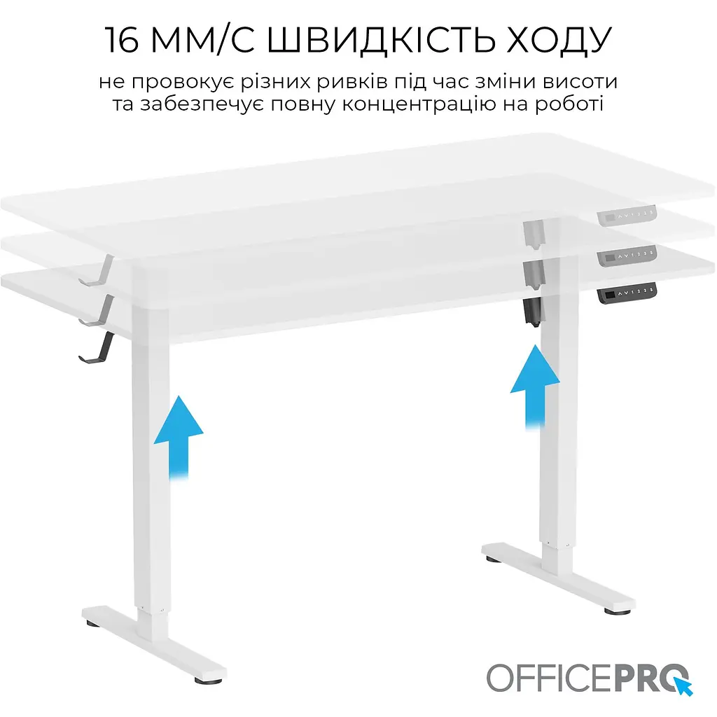 Стіл Officepro з електрорегулюванням висоти (ODE1470W) - фото 3