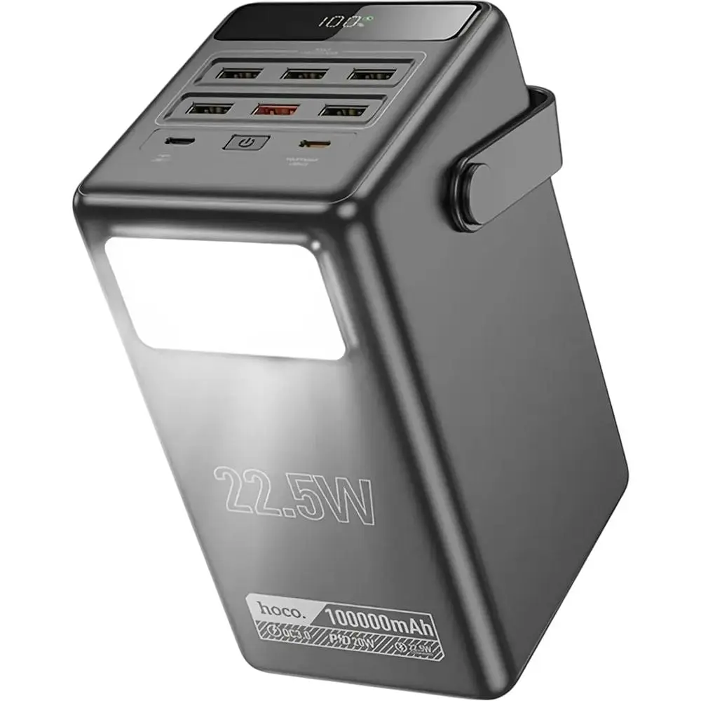 Зовнішній акумулятор Hoco Endure DB03 100000mAh 22.5W Black [121606] - фото 2