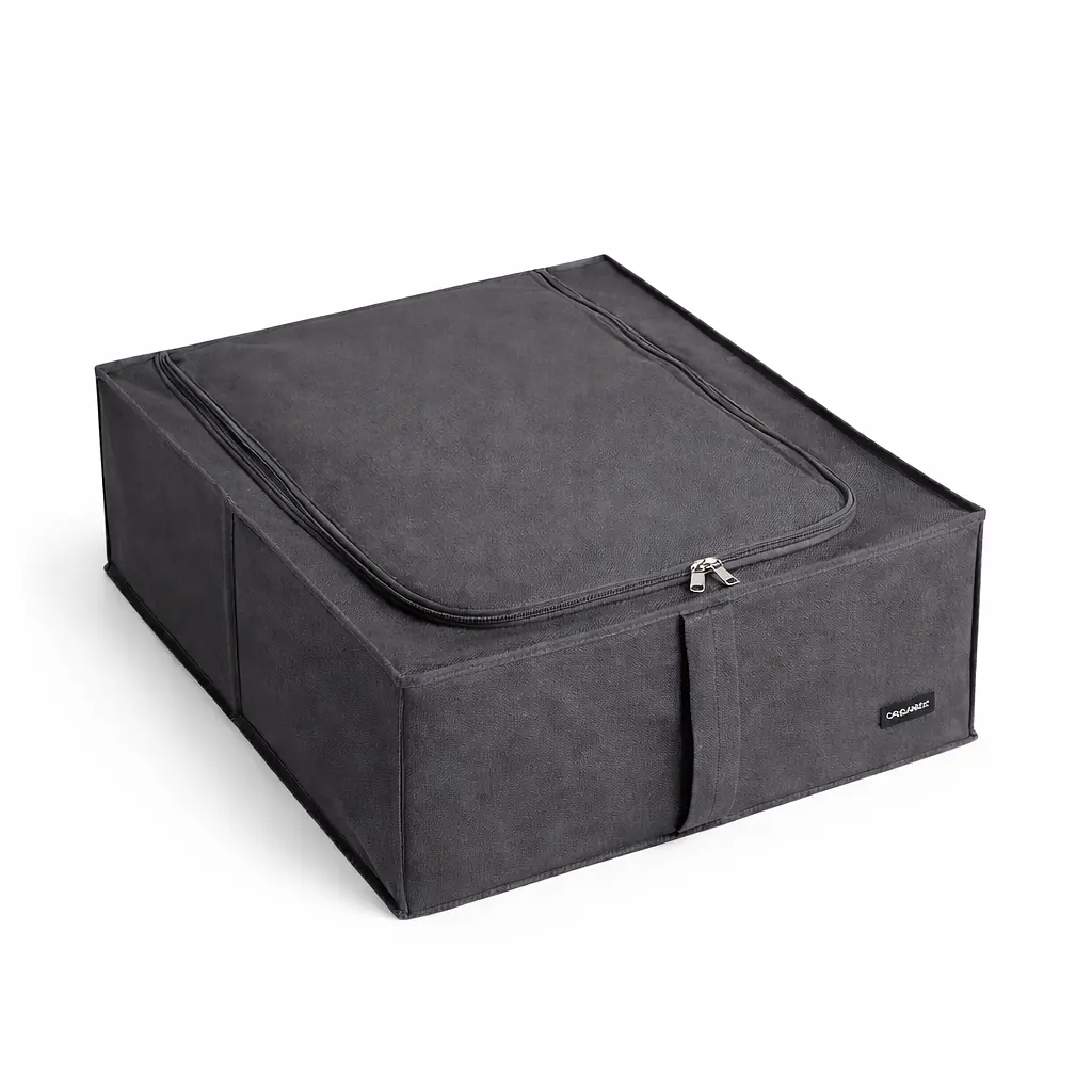 Органайзер ORGANIZE  для зберігання речей та взуття з кришкою 50*41*18 см (сірий) - фото 2
