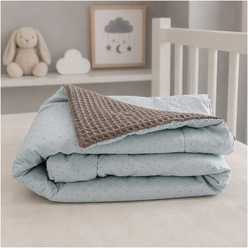 Плед дитячий MirSon Poplin Waffle Sleeping animals 150х220 см (2200013893424) - фото 6